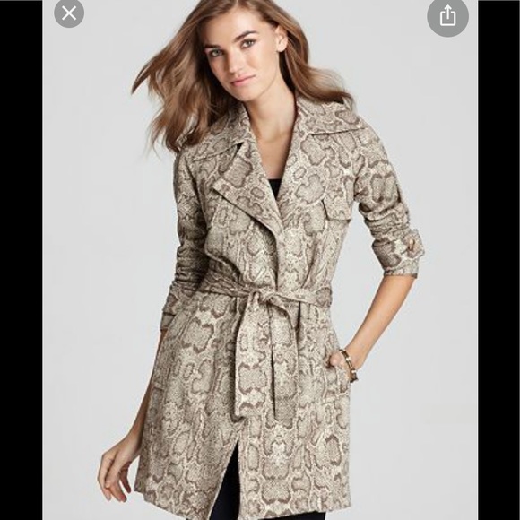 Bailey 44 Jackets & Blazers - Bailey 44 Trench coat Size Small Snakeskin